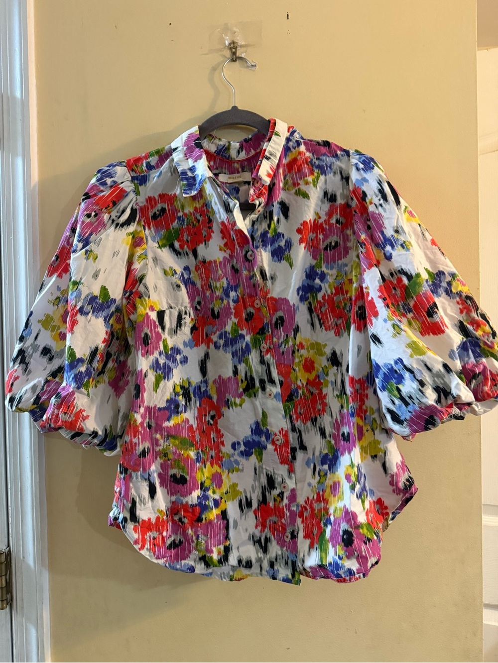 Maeve for Anthropologie Racheal Women’s Floral Button-Front Blouse, med